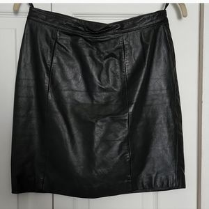 Berman's leather mini skirt